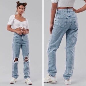 Social Tourist High Rise Distressed Relaxed Straight Leg Jeans 9 / 29